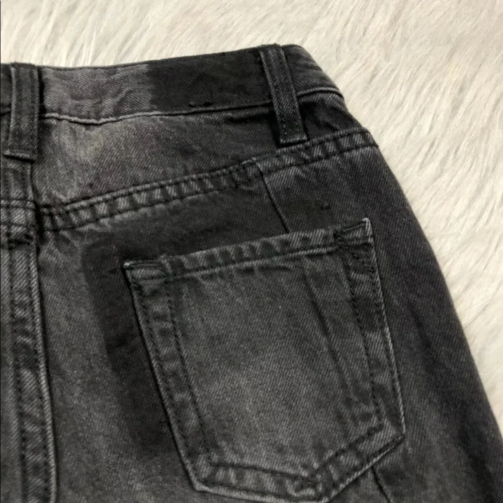 Gap Kids Girls Faded Black Regular Girlfriend Frayed Hem Jeans Size 6